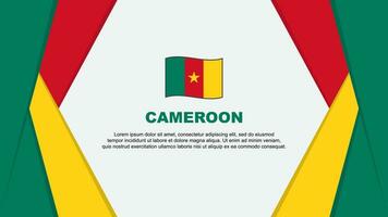 Cameroon Flag Abstract Background Design Template. Cameroon Independence Day Banner Cartoon Vector Illustration. Cameroon Background