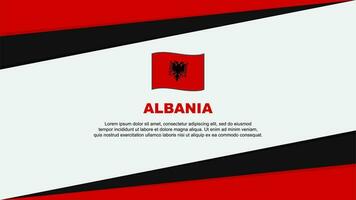 Albania Flag Abstract Background Design Template. Albania Independence Day Banner Cartoon Vector Illustration. Albania Design