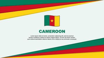 Cameroon Flag Abstract Background Design Template. Cameroon Independence Day Banner Cartoon Vector Illustration. Cameroon Design