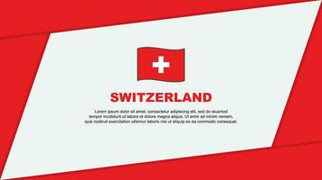Switzerland Flag Abstract Background Design Template. Switzerland Independence Day Banner Cartoon Vector Illustration. Switzerland Banner