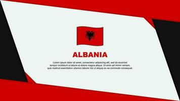 Albania Flag Abstract Background Design Template. Albania Independence Day Banner Cartoon Vector Illustration. Albania Independence Day