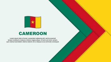 Cameroon Flag Abstract Background Design Template. Cameroon Independence Day Banner Cartoon Vector Illustration. Cameroon Cartoon