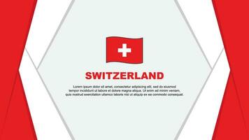 Switzerland Flag Abstract Background Design Template. Switzerland Independence Day Banner Cartoon Vector Illustration. Switzerland Background