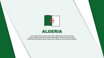 Algeria Flag Abstract Background Design Template. Algeria Independence Day Banner Cartoon Vector Illustration. Algeria Flag