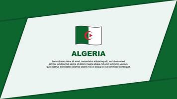 Algeria Flag Abstract Background Design Template. Algeria Independence Day Banner Cartoon Vector Illustration. Algeria Banner