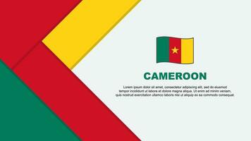 Cameroon Flag Abstract Background Design Template. Cameroon Independence Day Banner Cartoon Vector Illustration. Cameroon Illustration