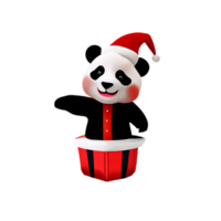 Panda mignonne Noël ai génératif png