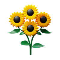 tournesol floral feuille ai génératif png