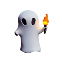 fantasma carino torcia ai generativo png