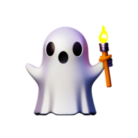 fantasma fofa tocha ai generativo png