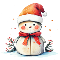 monigote de nieve linda Navidad ai generativo png