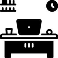 solid icon for workplace vector