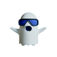 Ghost Cute Halloween AI Generative png