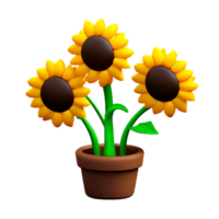 Sunflower Floral leaf AI Generative png