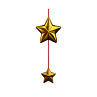 golden Star Weihnachten ai generativ png