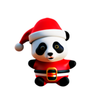 Panda mignonne Noël ai génératif png