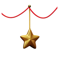 dourado Estrela cristmas ai generativo png