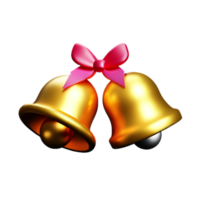 Bells Ribbon Xmas AI Generative png