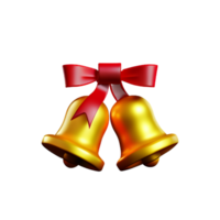 Bells Ribbon Xmas AI Generative png