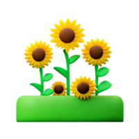 Sunflower Floral leaf AI Generative png