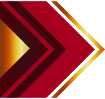 lusso oro e rosso freccia elemento png