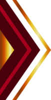 red and gold shape corner png
