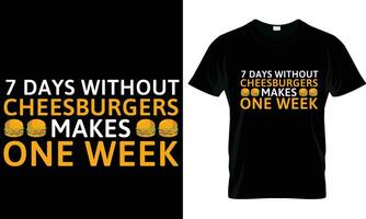 Burger t-shirt design vector graphic.