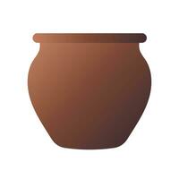 Simple flower pot in flat style. All Objects Are Repainted. vector