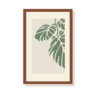 Interior botanical painting in flat style. All Objects Are Repainted. vector