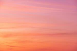 Beautiful pink orange sunset sky. Natural abstract background photo