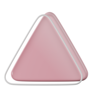 Triangle shape, pink gradient 3d rendering. png