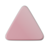 triangolo forma, rosa pendenza 3d resa. png