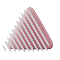 triángulo forma, rosado degradado 3d representación. png