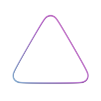 Triangle shape, red blue gradient 3d rendering. png