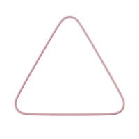 triángulo forma, rosado degradado 3d representación. png