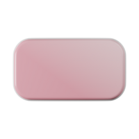 Rectangle shape, pink gradient 3d rendering. png