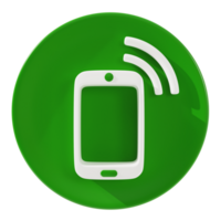 Telephone and wifi hotspot icon 3d Rendering. png