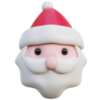 carino Sorridi viso Santa 3d rendere. png