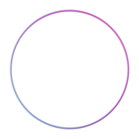 Circle shape, red blue gradient 3d rendering. png