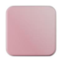 Square shape, pink gradient 3d rendering. png