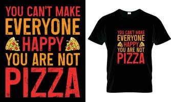 Pizza camiseta diseño vector gráfico.