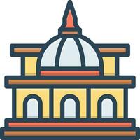 color icon for parliament vector