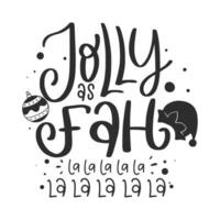Funny Christmas Lettering vector