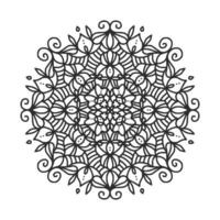 patrón circular en forma de mandala para henna, mehndi, tatuaje, decoración. adorno decorativo en estilo étnico oriental. página de libro para colorear. vector