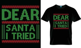 Ugly Christmas T-shirt Design vector