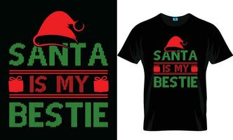 feo Navidad camiseta diseño vector