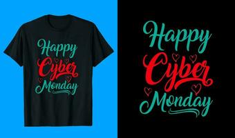 Cyber Monday Typography T-Shirt Design vector