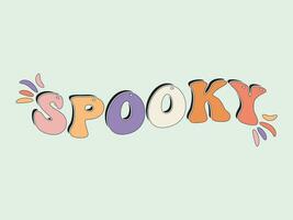 Vector 3d spooky text effect editable text effect