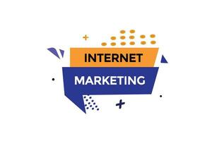 new internet marketing modern, website, click button, level, sign, speech, bubble  banner, vector