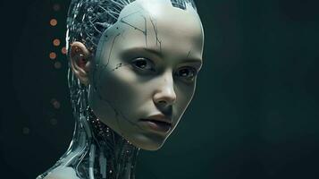 Seamless integration of human and artificial intelligence, exemplifying the power of innovation photo